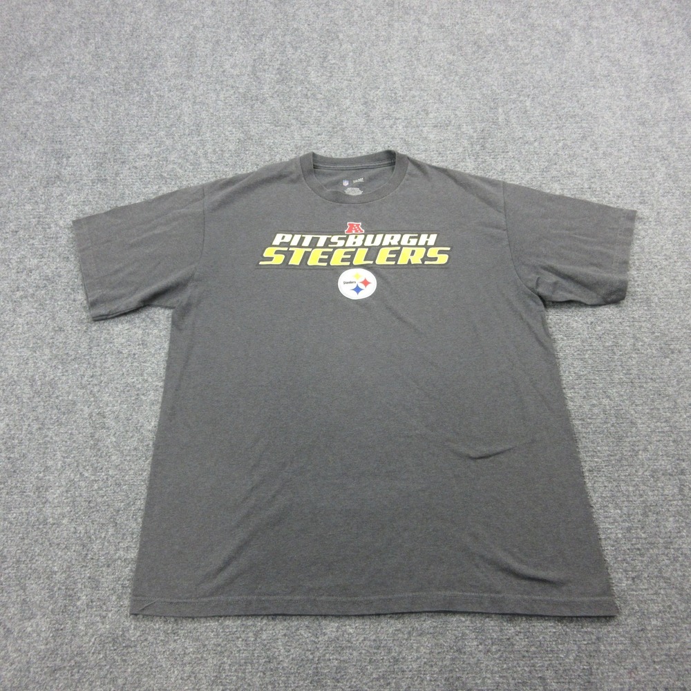 Pittsburgh Steelers Shirt Mens Large Gray Graphic NFL Football NFL Team Apparel